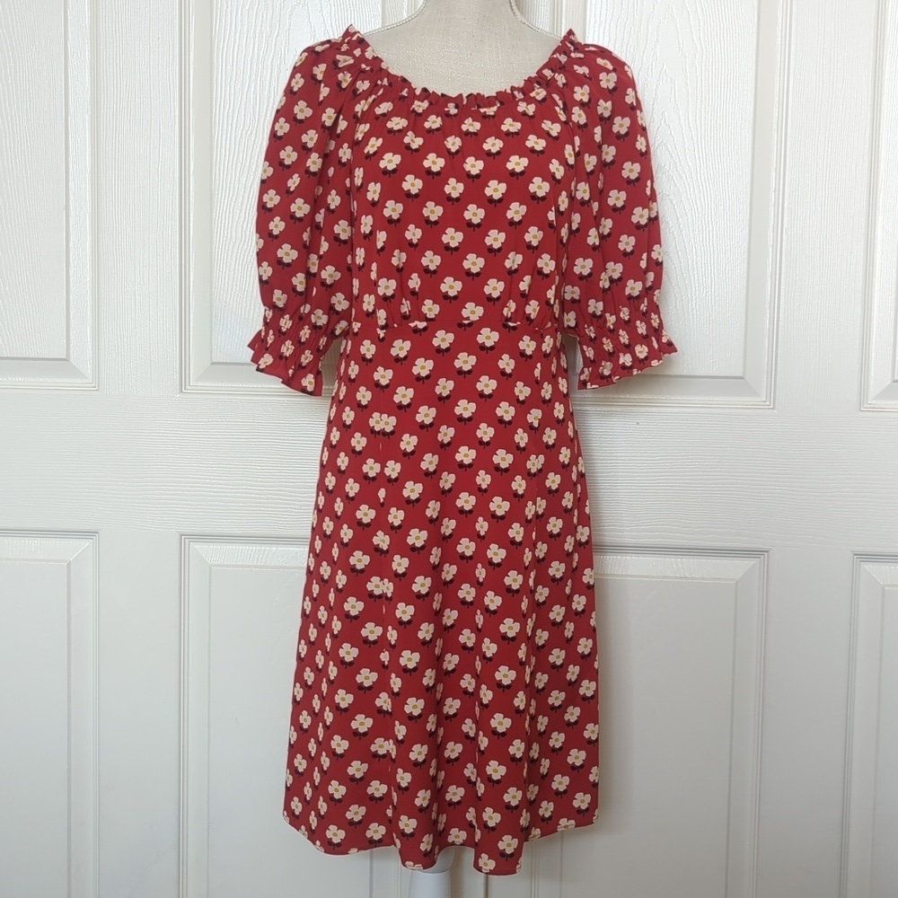 Kate Spade Block Flower Fluid Dress - Picture 2 of 7